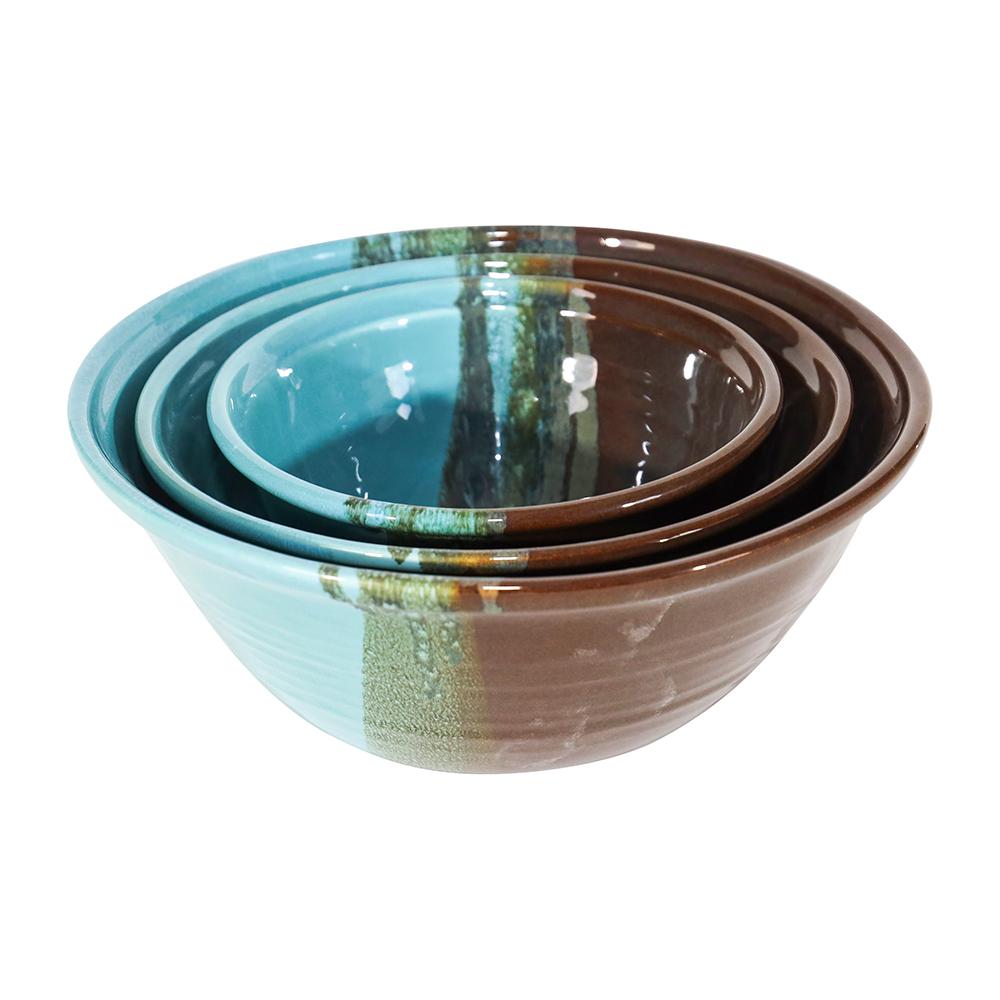 Handcrafted American-Made Ceramic Nesting Mixing Bowls
