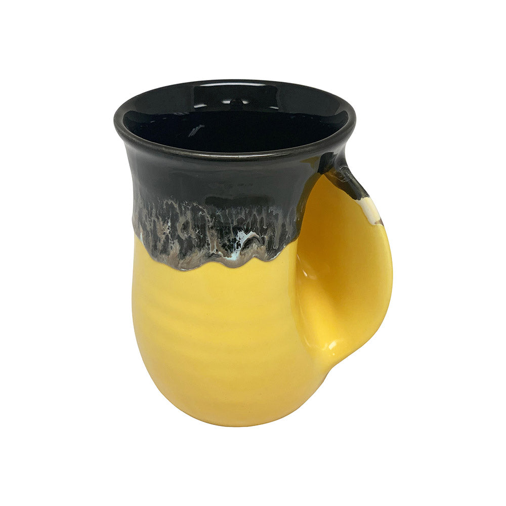 Ceramic Coffee Mug Turning Kit w/ Ceramic Lid - 12 oz - Black and Tan