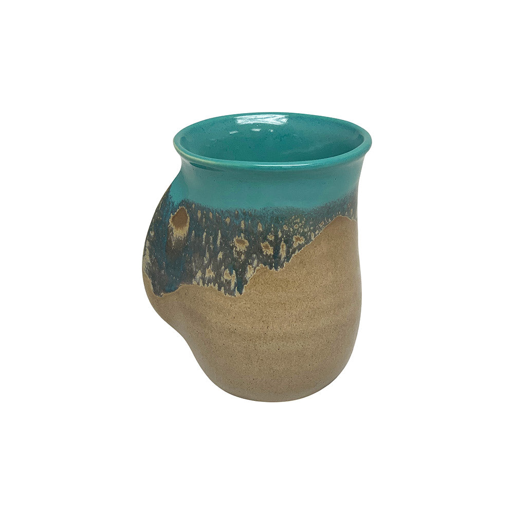 Handmade pottery Handwarmer Tea/coffee Ceramic Mug - Left Hand
